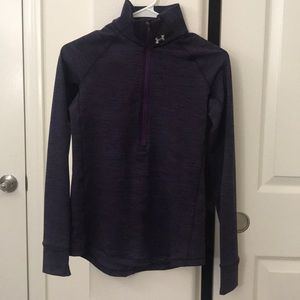 Under armour purple fitted cold gear
